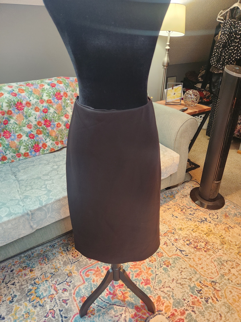 Mossimo Classic Black Women's Pencil Skirt XL W Stretch Pullon